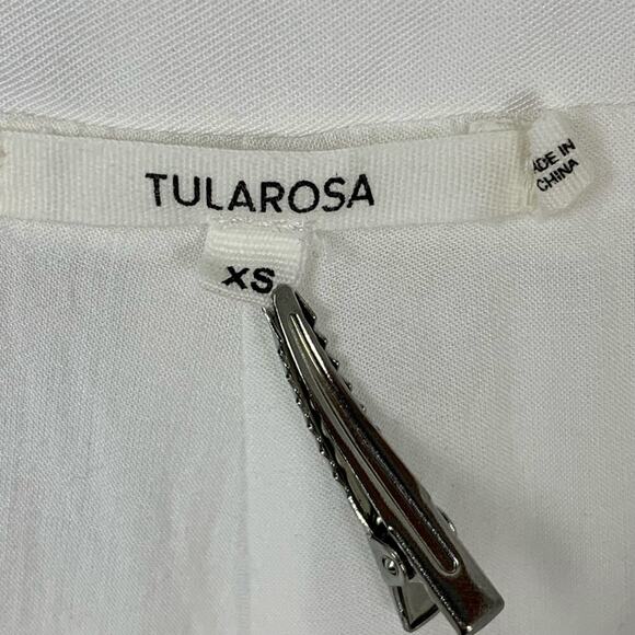 Tularosa Crisp White Resort Style Super High Waisted Paper Bag Pants - Size XS - Picture 4 of 7